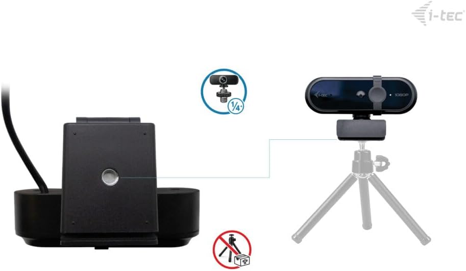 Webcam i-Tec Solomon 100 Full HD 1080p 2MP Microfone USB 3.0 e Adaptador USB-C - Imagem 5