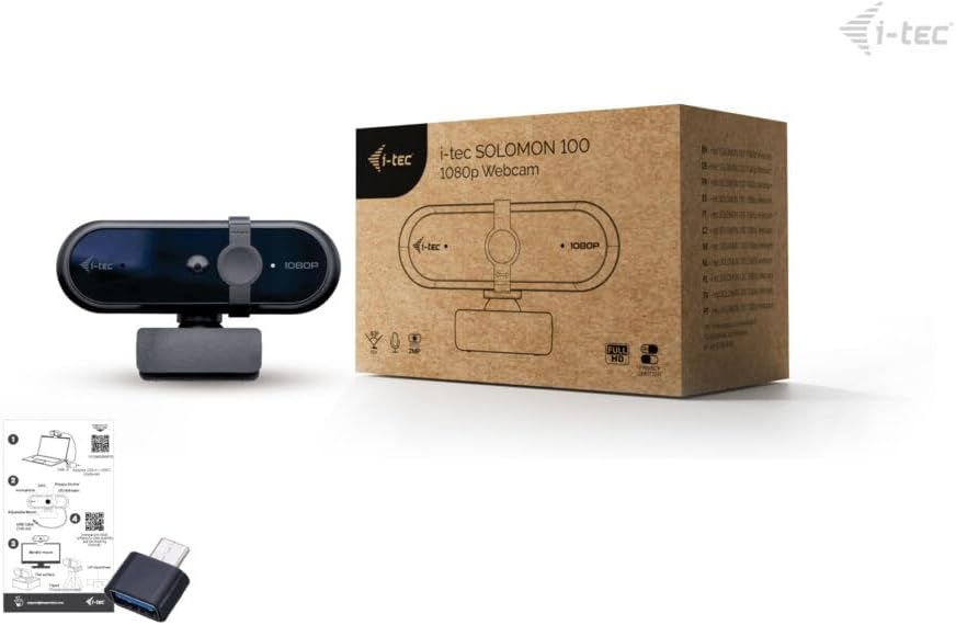Webcam i-Tec Solomon 100 Full HD 1080p 2MP Microfone USB 3.0 e Adaptador USB-C - Imagem 9