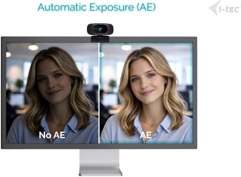 Webcam I-TEC Solomon 300 4K Ultra HD 8.3 MP com Microfone USB 3.0 e Adaptador USB-C - Imagem 5