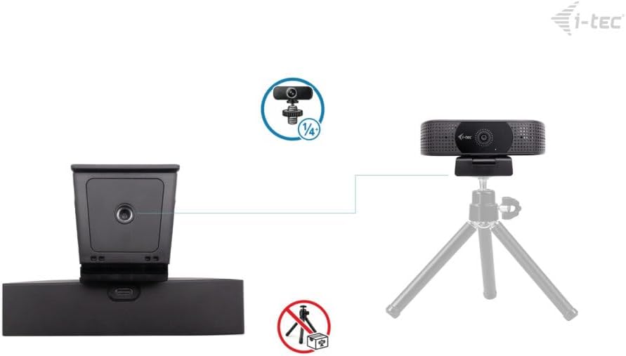 Câmara Web I-TEC Solomon 500 4K 8.3MP PDAF Microfones Duplos USB 3.0 - Imagem 4