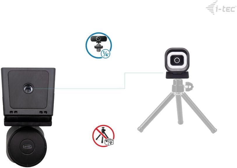 Câmara Web i-Tec Solomon 700 Stream 4K 8.3MP Ring Light Microfone Duplo USB 3.0 - Imagem 4