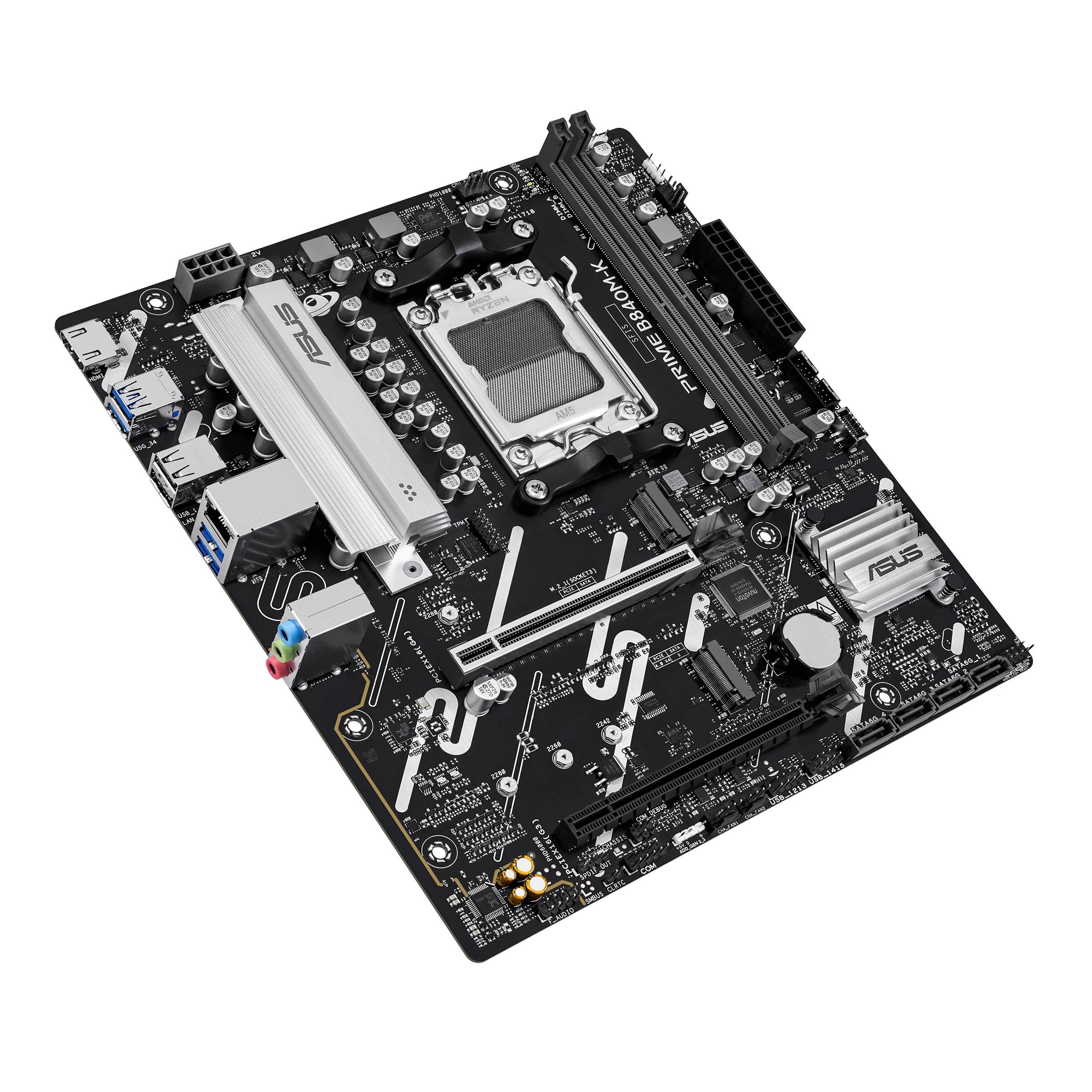 Motherboard ASUS PRIME B840M-K Socket AM5 Micro-ATX DDR5 2x M.2 2.5Gb LAN USB-C - Imagem 6