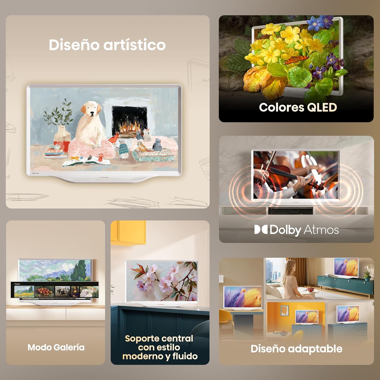 HISENSE Série S5Q Deco TV 32INCH QLED FHD 60 Hz HDMI USB RJ45 - Imagem 5