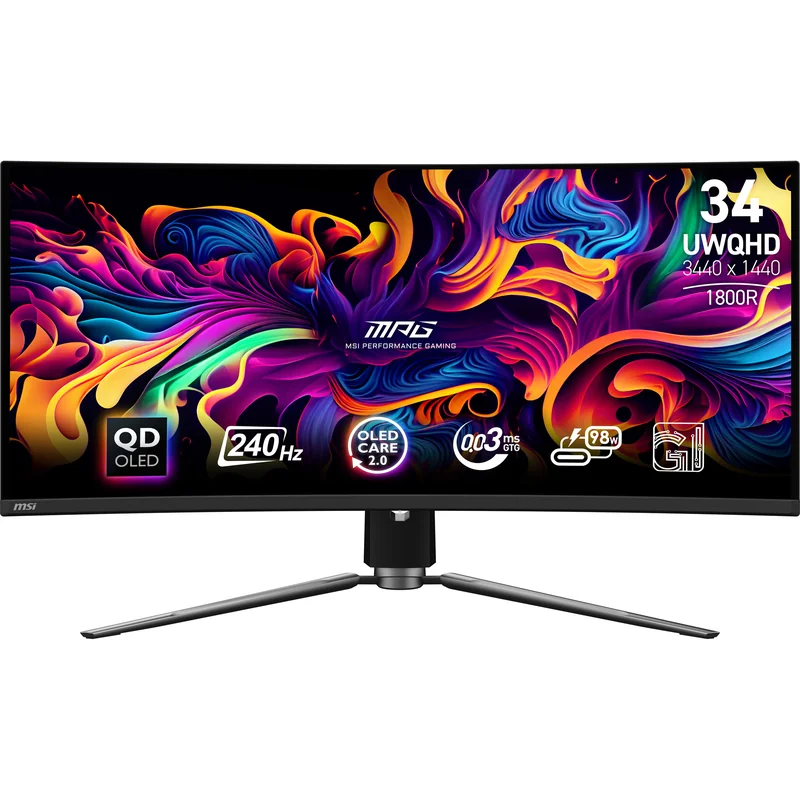 Monitor MSI MPG 341CQPX 34" QD-OLED 240Hz 0.03ms DisplayPort HDMI USB
