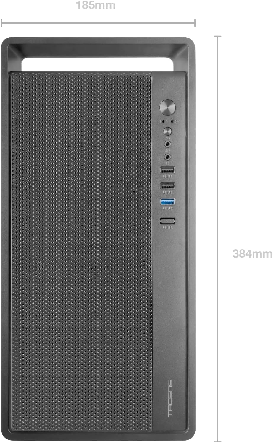 Caixa PC Tacens Fortis II Mini-Torre Micro-ATX Front Mesh Ventilador 120mm Preto - Imagem 6