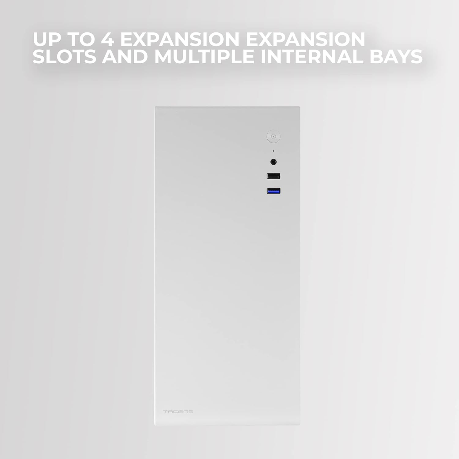 Caixa PC Micro-ATX Tacens Orumx Slim Mini-Torre Ventoinha 80mm USB Áudio Branco - Imagem 3