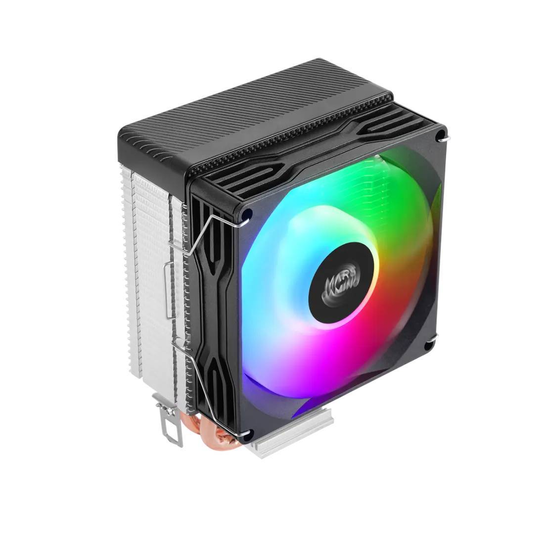 Cooler CPU Mars Gaming MCPU-X2 Low Profile 150W TDP 2x Heatpipes HCT FRGB Intel/AMD Preto - Imagem 3