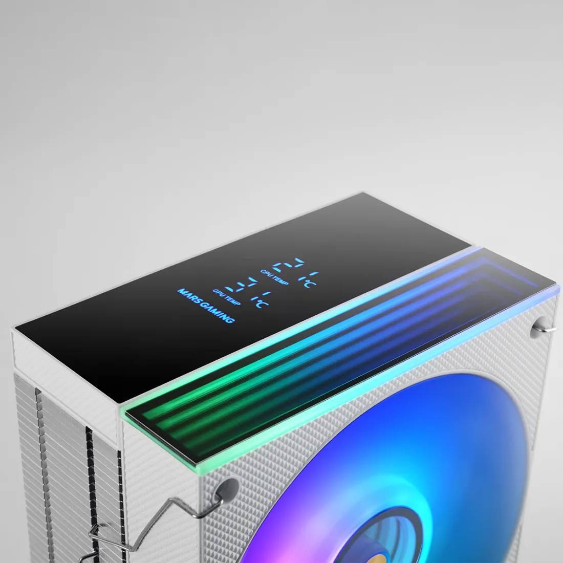 Cooler CPU Mars Gaming MCPU-LCD 120mm 300W TDP Ecrã LCD ARGB Infinity Mirror Intel/AMD Branco - Imagem 7