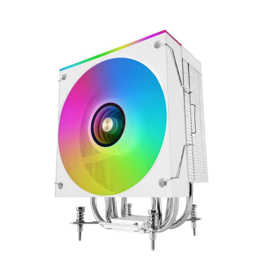 Cooler CPU Mars Gaming MCPU-LCD 120mm 300W TDP Ecrã LCD ARGB Infinity Mirror Intel/AMD Branco - Imagem 1