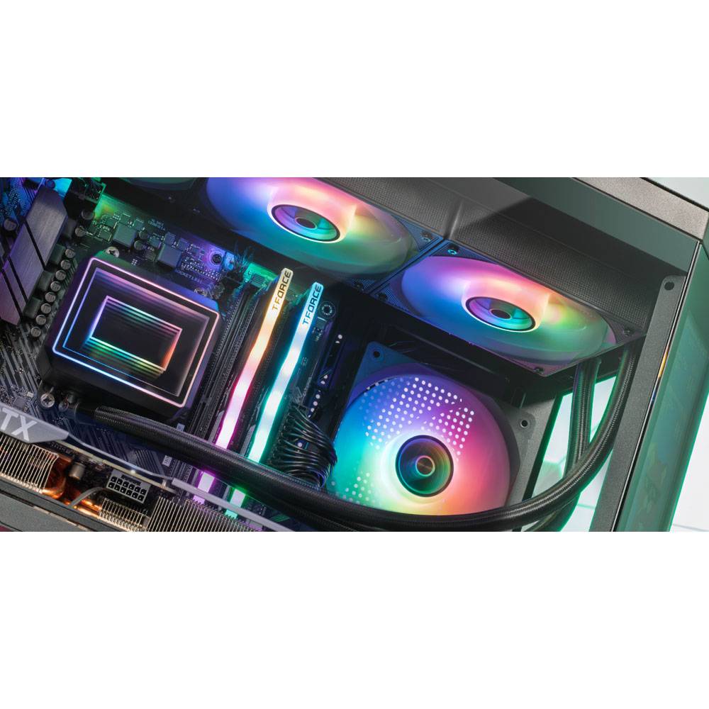 Watercooling Mars Gaming ML-TWO240 ARGB Infinity 240mm 450W TDP Copper-Core Preto - Imagem 5