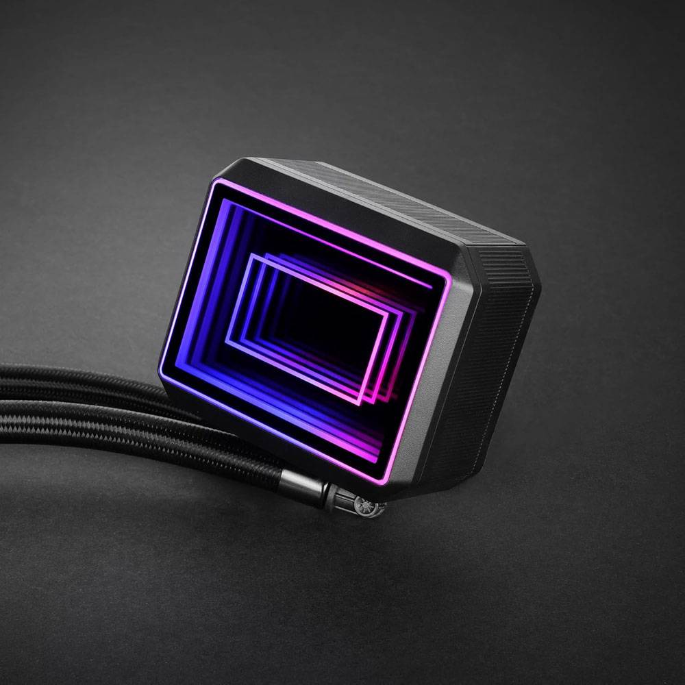 Watercooling Mars Gaming ML-TWO240 ARGB Infinity 240mm 450W TDP Copper-Core Preto - Imagem 2