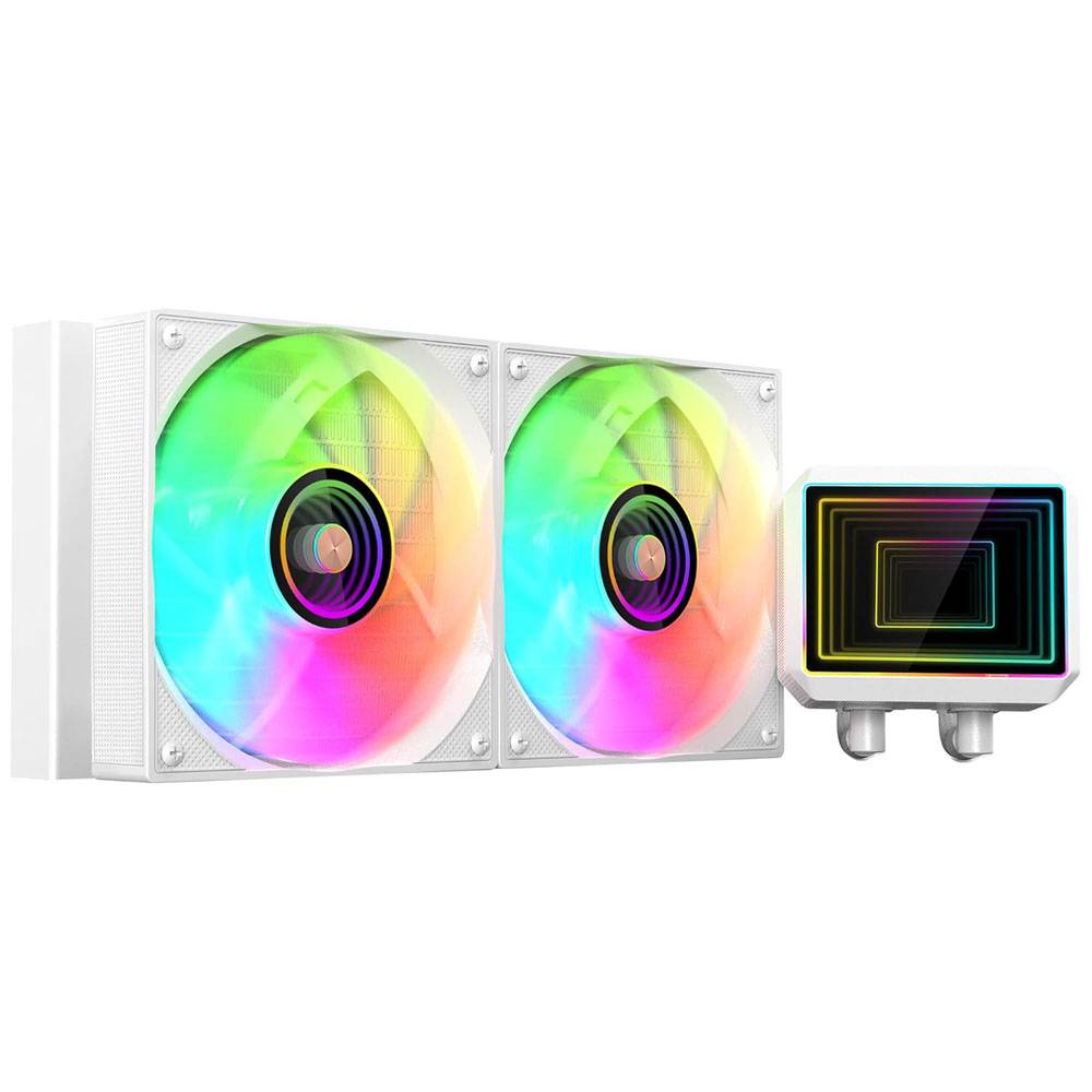 Kit Water Cooling Mars Gaming ML-TWO240 ARGB Infinity 450W TDP Base de Cobre Branco
