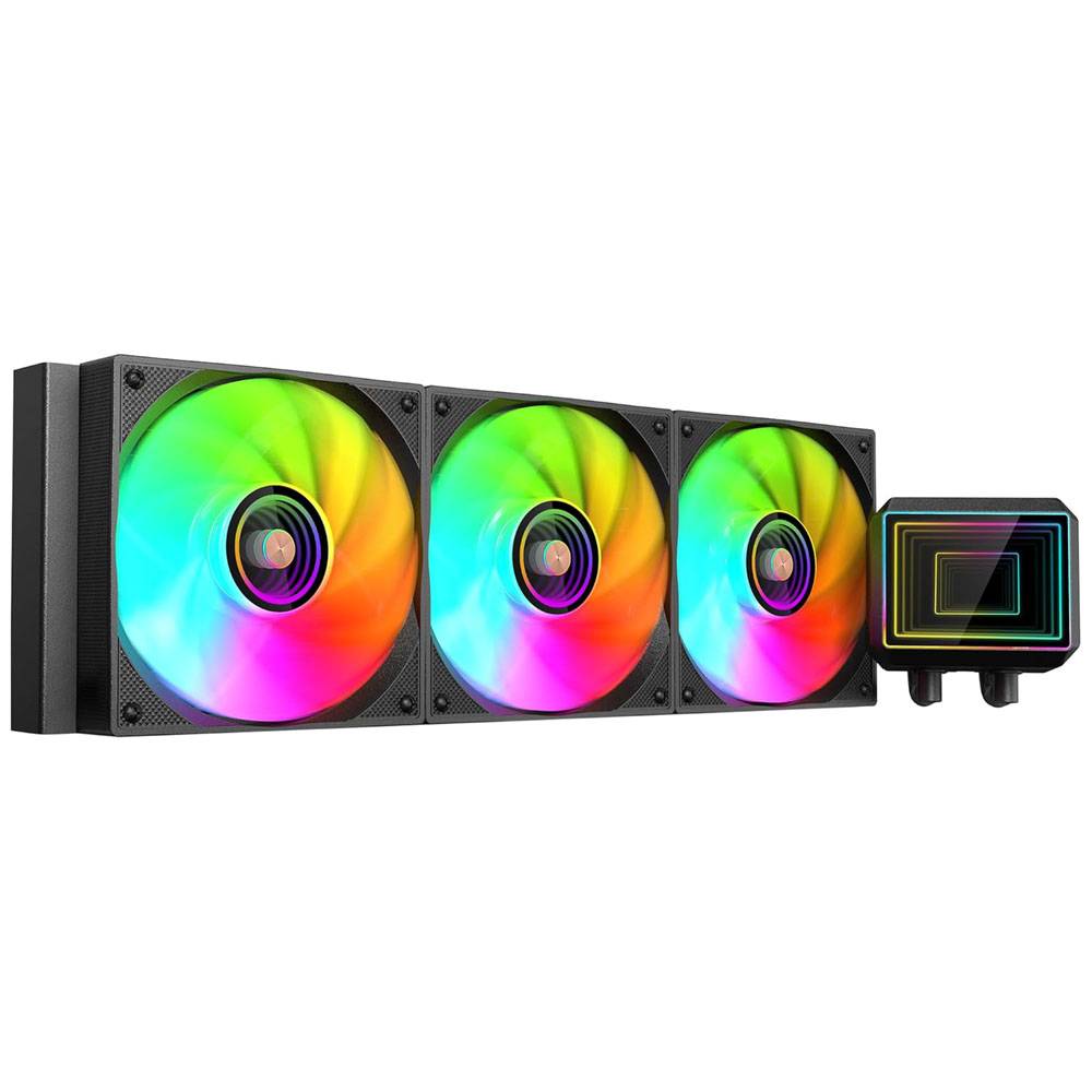 Kit de Refrigeração Líquida MARS GAMING ML-TWO360 ARGB Infinity 360mm 600W TDP Núcleo de Cobre Preto - Imagem 1