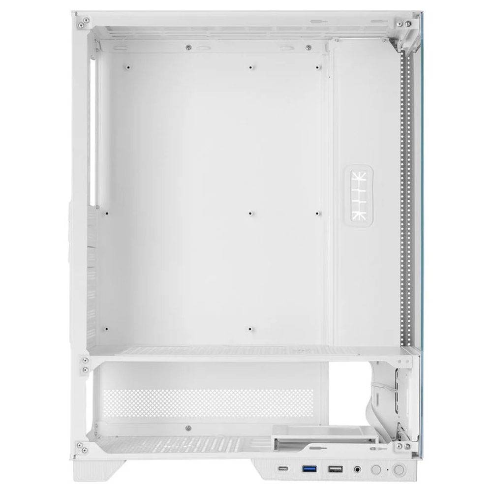 Caixa PC ATX Mars Gaming MC-PULSAR com Ecrã LCD Painel de Vidro Temperado e Passagem de Cabos Branco - Imagem 3