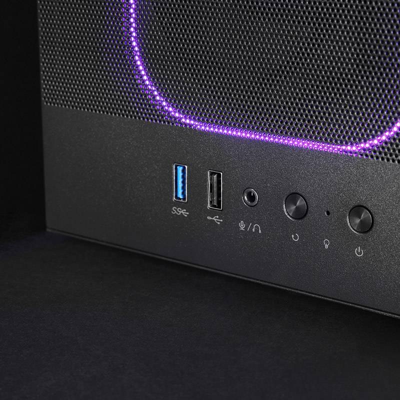Caixa ATX Mars Gaming MC-NEBULA com 4 Ventoinhas ARGB Hub de Controlo Vidro Temperado e Mesh Preto - Imagem 4
