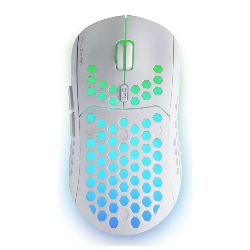 Combo Gaming 3-em-1 Mars Gaming MCPWX RGB Teclado + Rato + Tapete Branco - Imagem 4