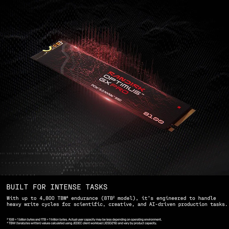 SSD SanDisk Optimus GX PRO 8100 1TB PCIe 5.0 NVMe - Imagem 4