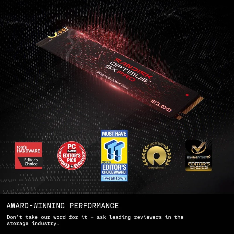 SSD SanDisk Optimus GX PRO 8100 1TB PCIe 5.0 NVMe - Imagem 2