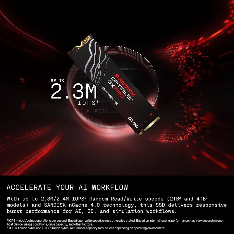 SSD SanDisk Optimus GX PRO 8100 1TB PCIe 5.0 NVMe - Imagem 6