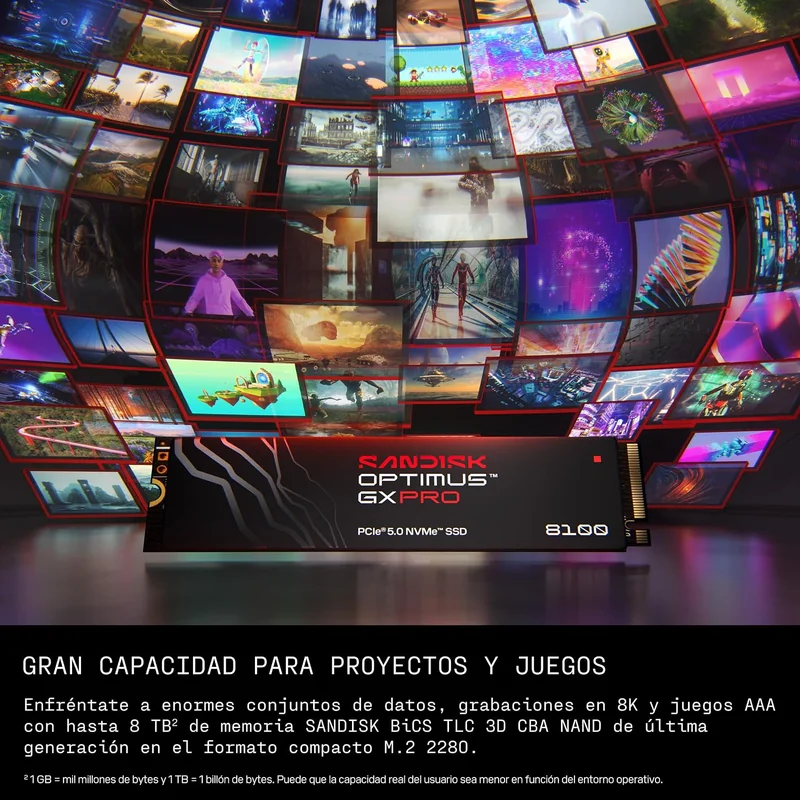 SSD SanDisk Optimus GX PRO 8100 4TB PCIe 5.0 NVMe - Imagem 8