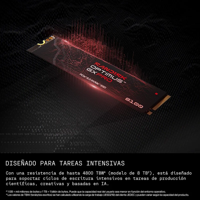SSD SanDisk Optimus GX PRO 8100 4TB PCIe 5.0 NVMe - Imagem 4