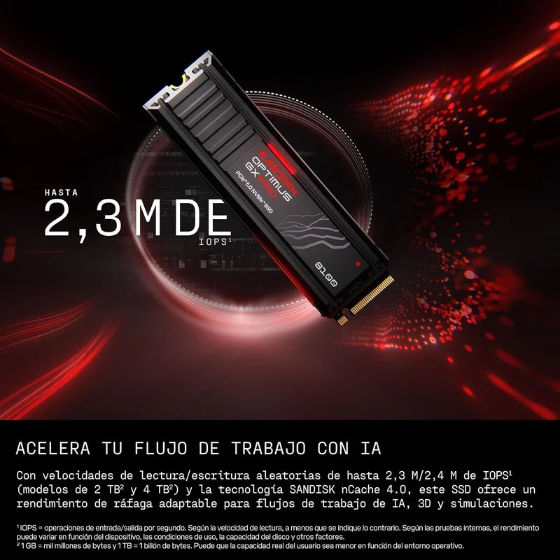 SSD SanDisk Optimus GX PRO 8100 1TB PCIe 5.0 NVMe com Dissipador de Calor - Imagem 6
