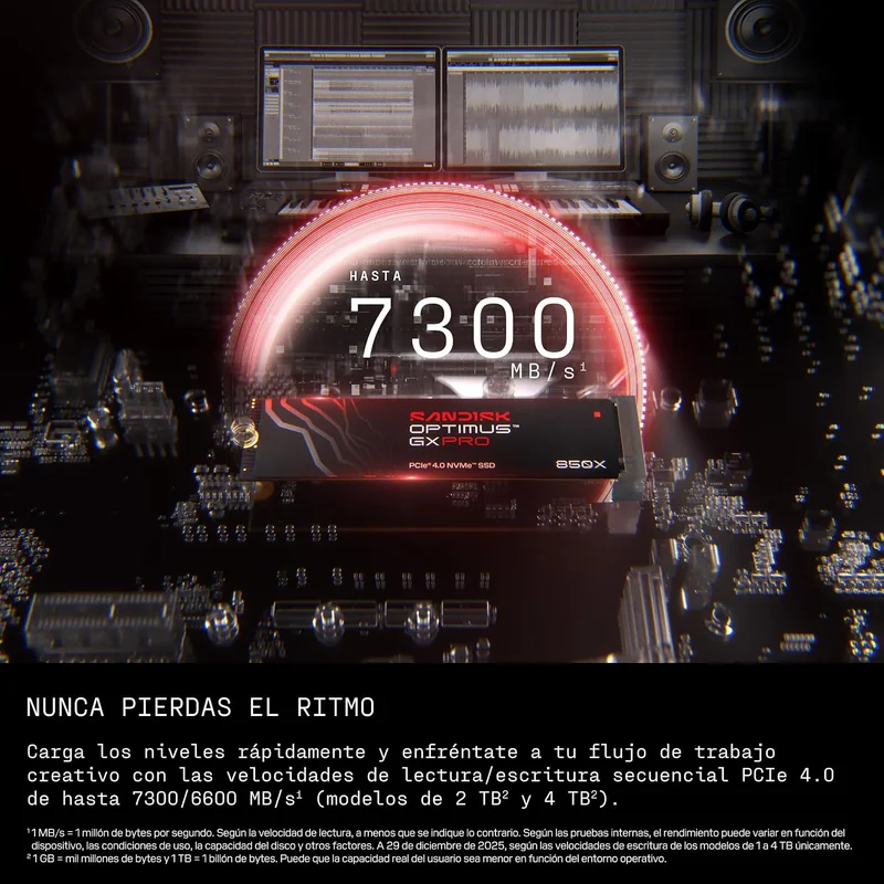 Disco SSD SanDisk Optimus GX PRO 850X 8TB M.2 2280 PCIe 4.0 NVMe 7200MBps - Imagem 3