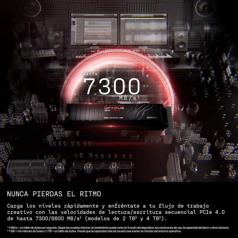 SSD SanDisk Optimus GX PRO 850X 8TB M.2 2280 PCIe 4.0 x4 NVMe com Dissipador de Calor - Imagem 5