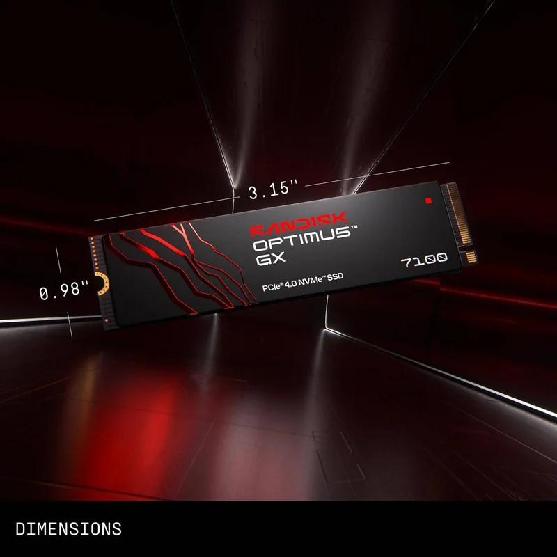 SSD SanDisk Optimus GX 7100 1TB M.2 2280 NVMe PCIe 4.0 x4 Leitura 7250MB/s Escrita 6900MB/s - Imagem 6