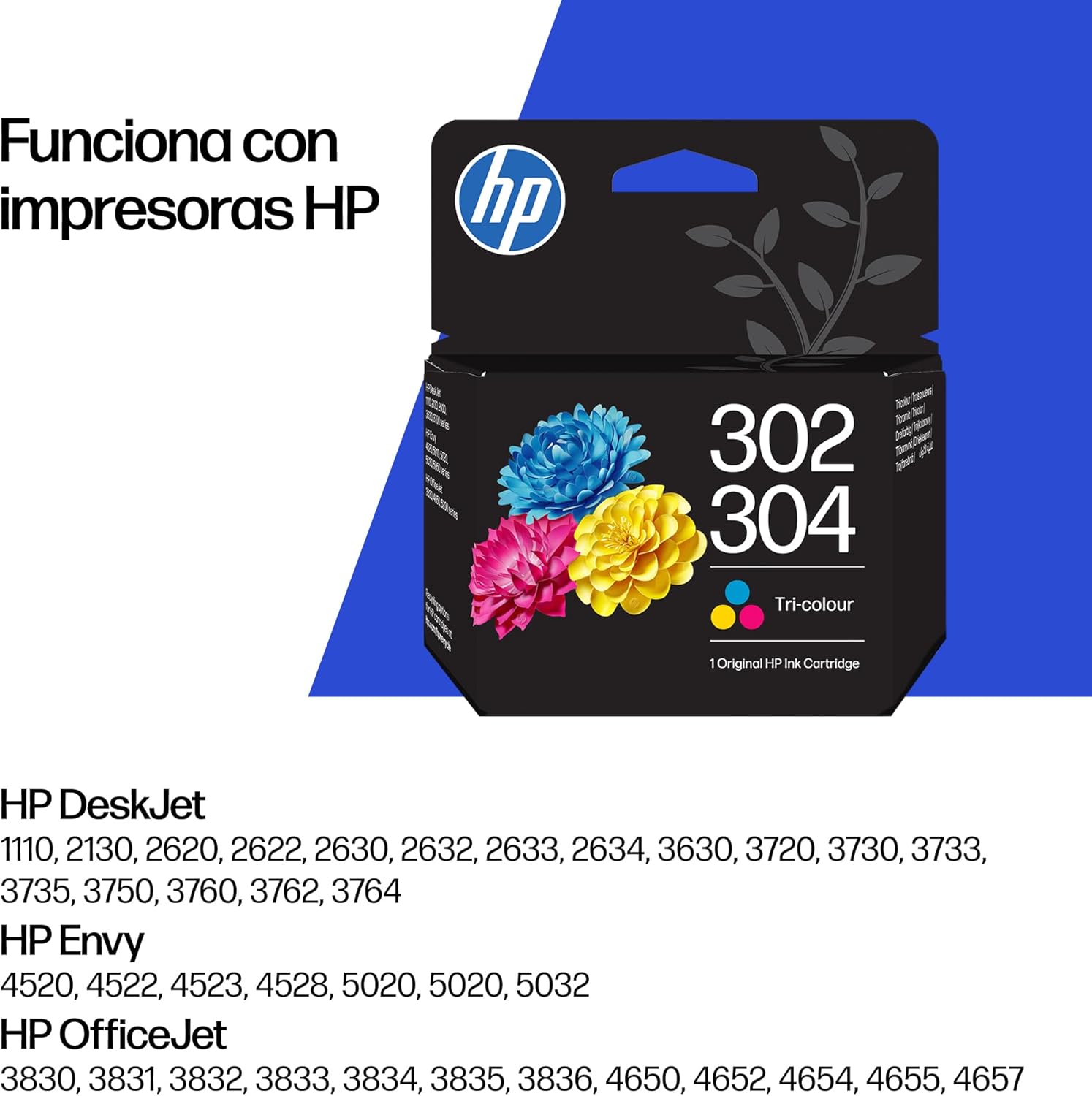 Tinteiro HP 302/304 Original Tricolor (Ciano, Magenta, Amarelo) 2ml - Até 100 Páginas - Imagem 3