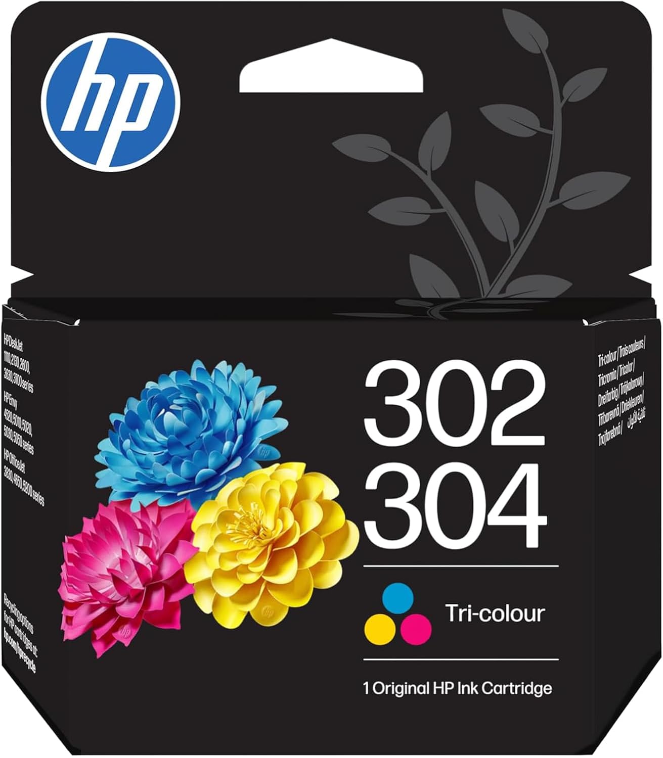 Tinteiro HP 302/304 Original Tricolor (Ciano, Magenta, Amarelo) 2ml - Até 100 Páginas