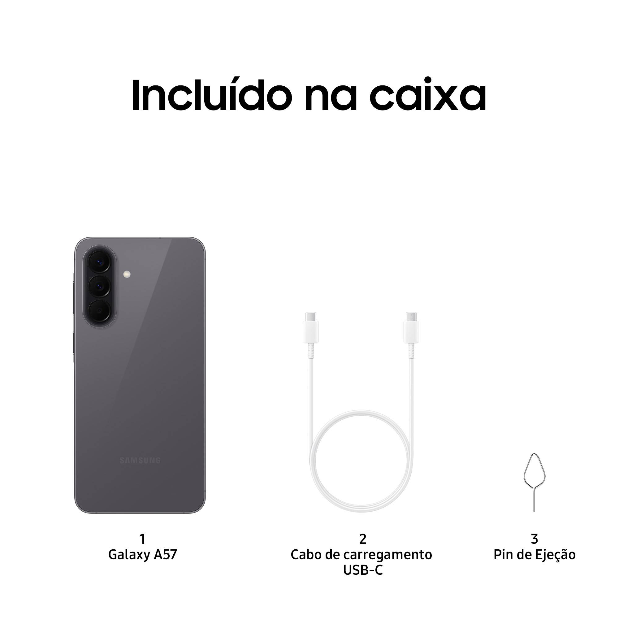 SAMSUNG Galaxy A57 5G 8GB 256GB 6.7inch FHD+ 5000mAh 45W IP68 OS6x SMR6Y Gray - Imagem 8