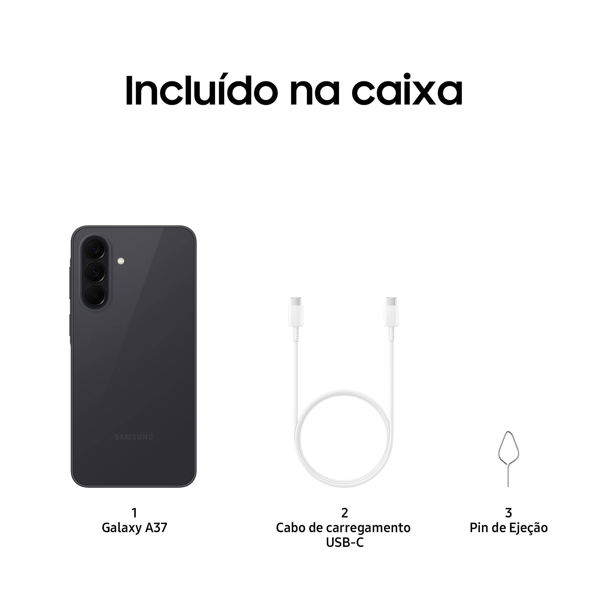SAMSUNG GALAXY A37 5G 8GB 256GB 6.7INCH FHD+ EXYNUS 1480 5.000MHA 45W WIFI 6 DUAL SIM ESIM GRAY - Imagem 7