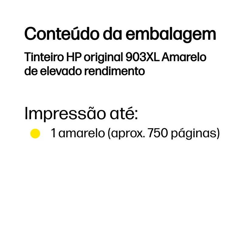 Tinteiro HP 903XL Amarelo de Alta Capacidade Original - Imagem 3