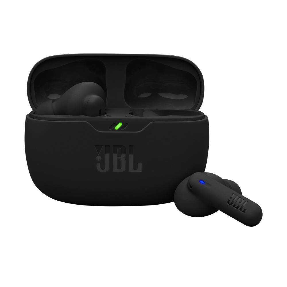 Auscultadores Bluetooth True Wireless JBL Wave Beam 2 com Cancelamento de Ruído Ativo e Microfone Preto