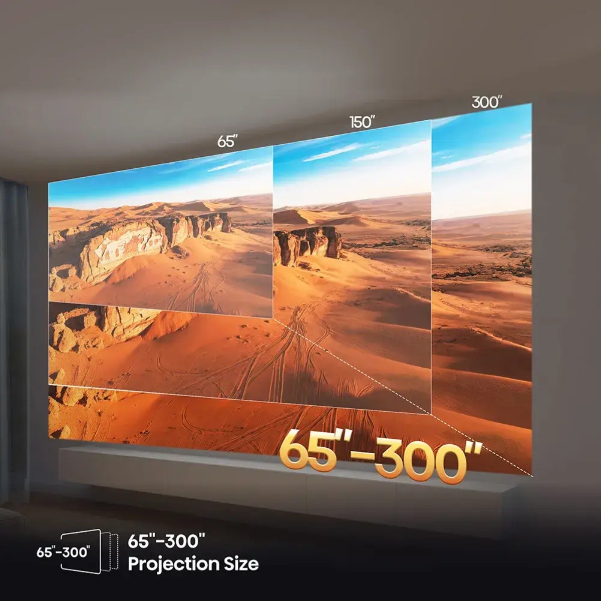 HISENSE C3 LASER UHD 4K 2.5K Lúmens 65INCH-300INCH Mini ProjeCtor - Imagem 4