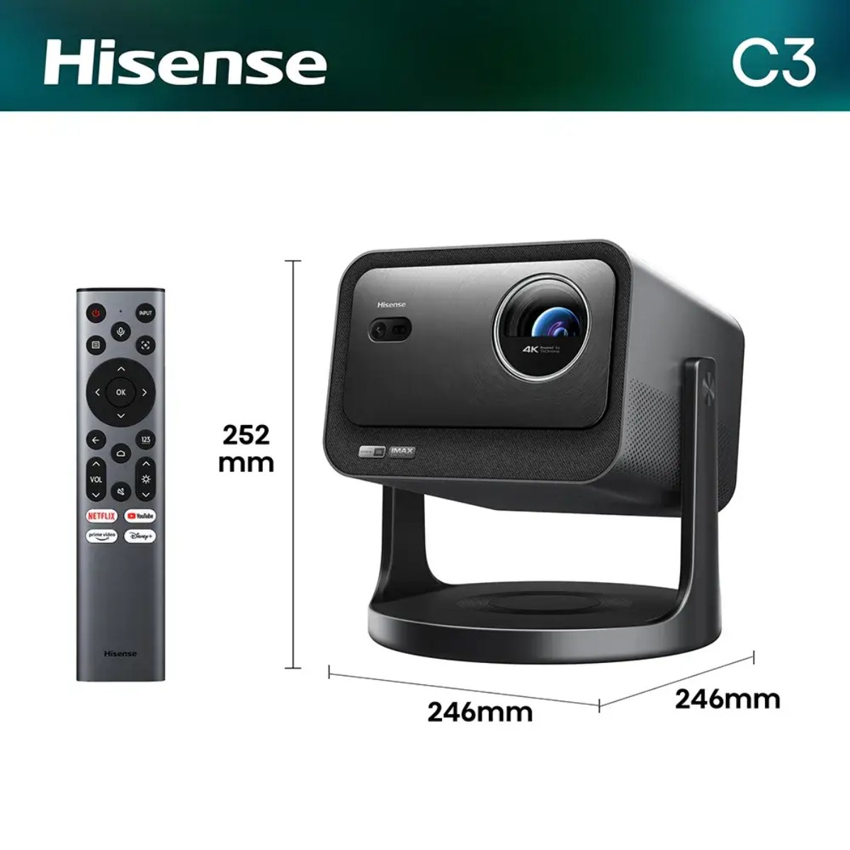 HISENSE C3 LASER UHD 4K 2.5K Lúmens 65INCH-300INCH Mini ProjeCtor - Imagem 2