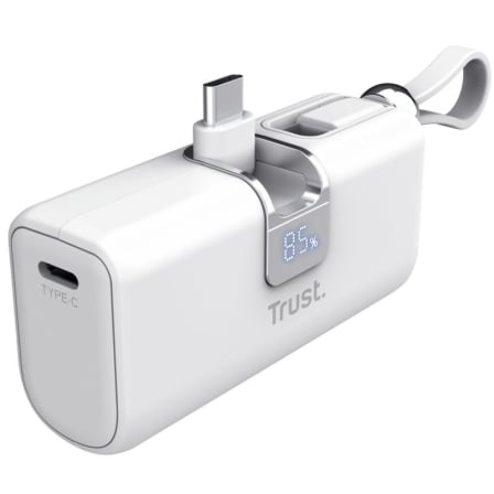Powerbank Trust Pacto 5000 mAh Branco