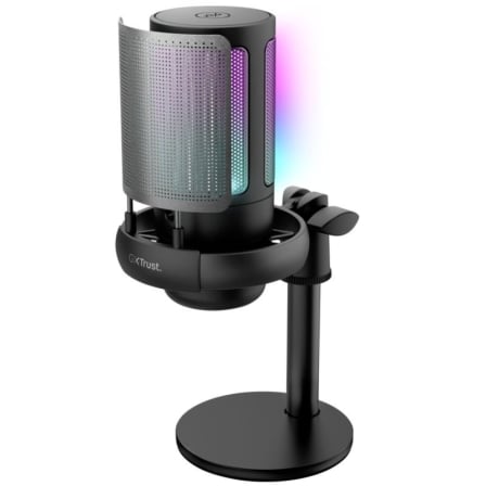 Microfone USB TRUST Illuminated AURON Preto