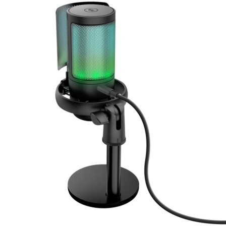 Microfone USB TRUST Illuminated AURON Preto - Imagem 3