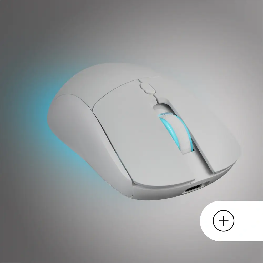 Combo Gaming 3-em-1 Mars Gaming MCPWTKL Teclado TKL Wireless Rato e Tapete Layout PT Branco - Imagem 5