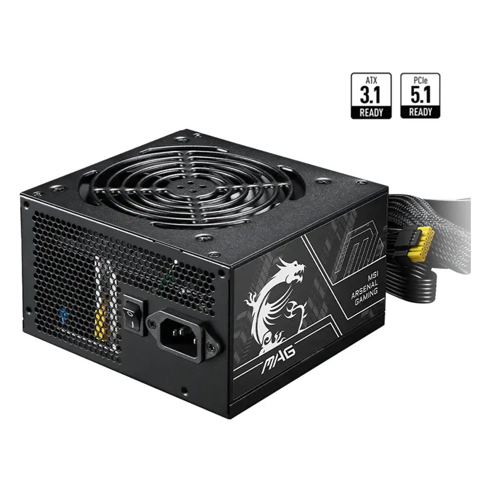MSI MAG A650BN PCIE5 II 650W Power Supply - Imagem 1