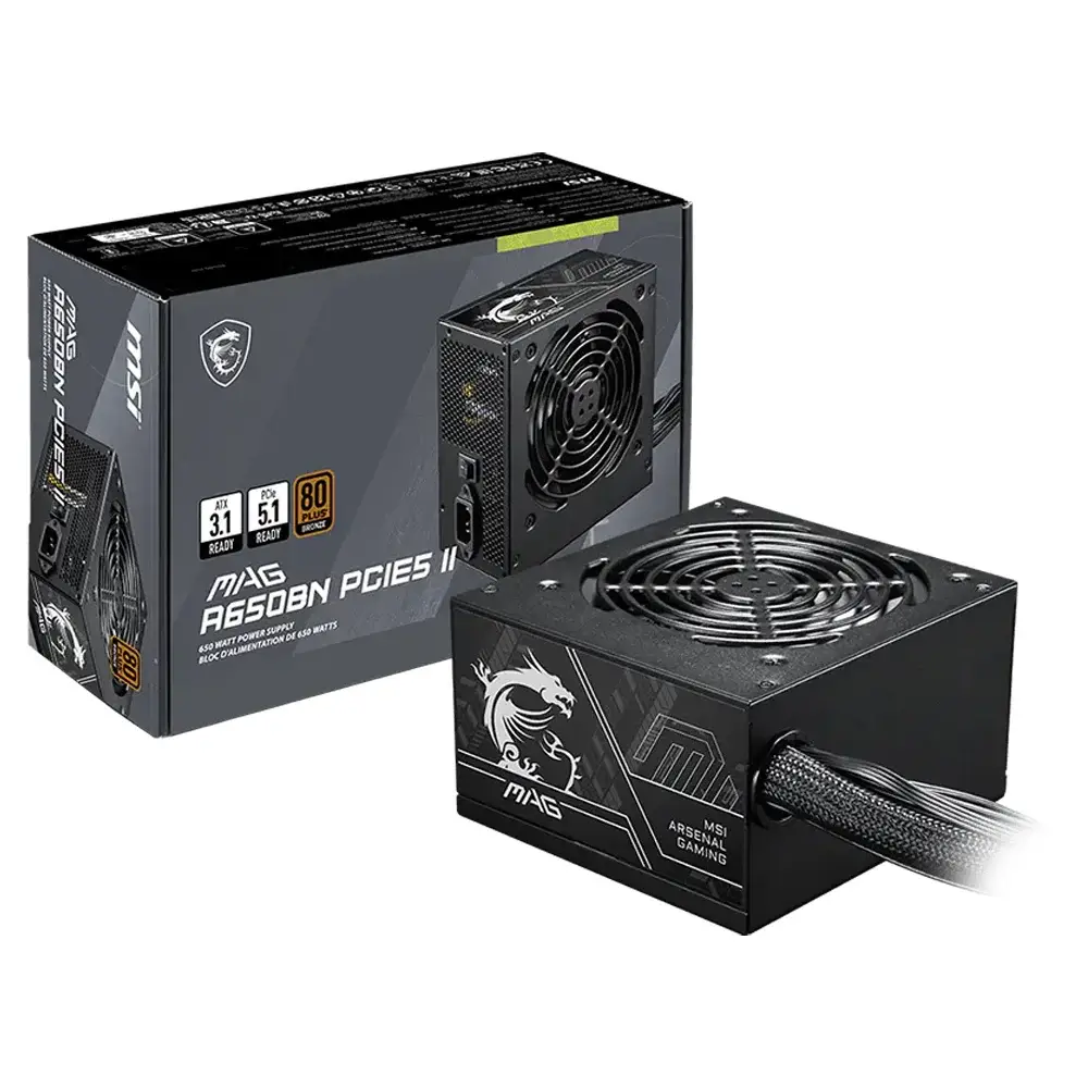 MSI MAG A650BN PCIE5 II 650W Power Supply - Imagem 5