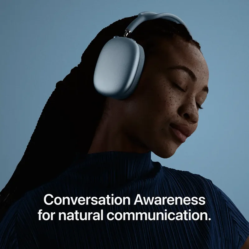 Auscultadores Apple AirPods Max 2 USB-C Bluetooth Cancelamento de Ruído Ativo Meia-noite - Imagem 6