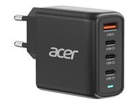 Carregador de Rede ACER GaN 67W 2x USB-C 1x USB-A com Cabo USB-C 100W Preto