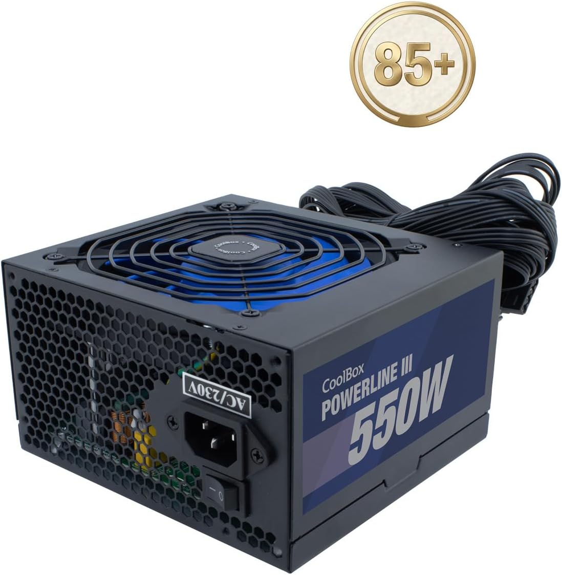 COOLBOX FONTE DE ALIMENTACION ATX POWERLINE III 550W 85 EFI - Imagem 2