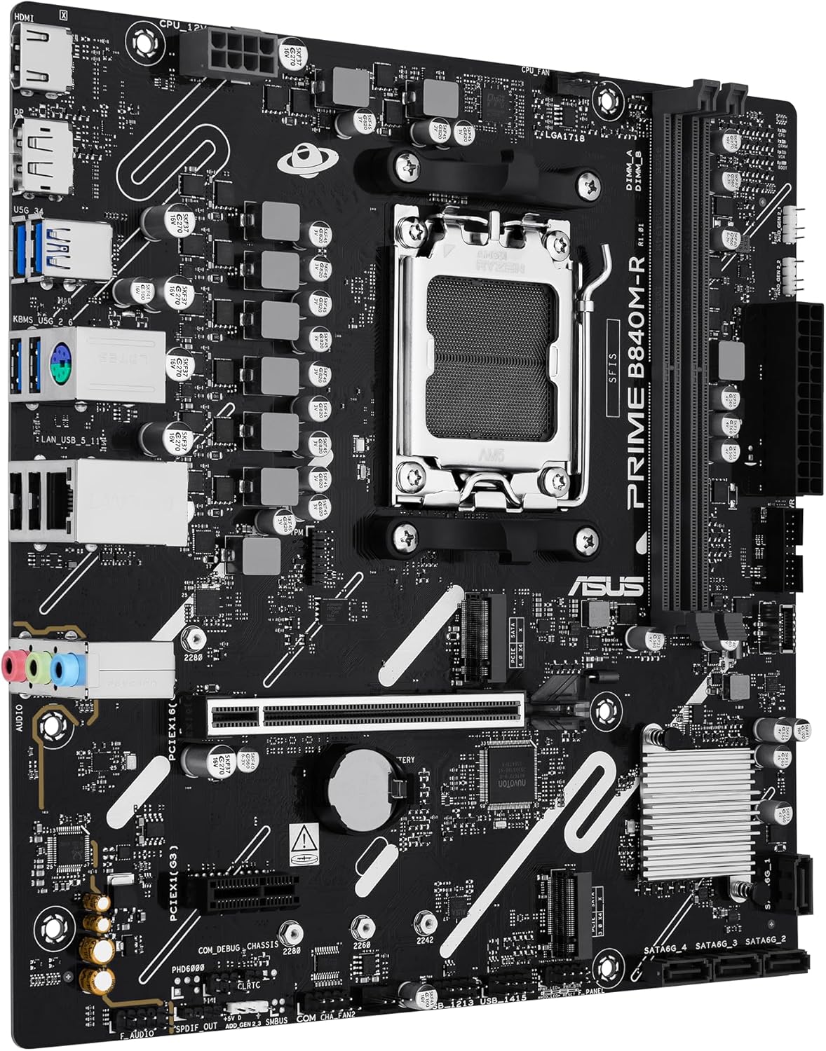 Motherboard ASUS B840 AMD mATX DDR5 HDMI DisplayPort PCIe 4.0 2x M.2 - Imagem 3