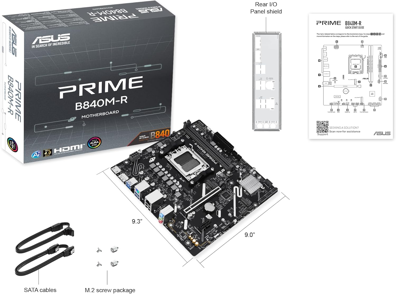 Motherboard ASUS B840 AMD mATX DDR5 HDMI DisplayPort PCIe 4.0 2x M.2 - Imagem 8