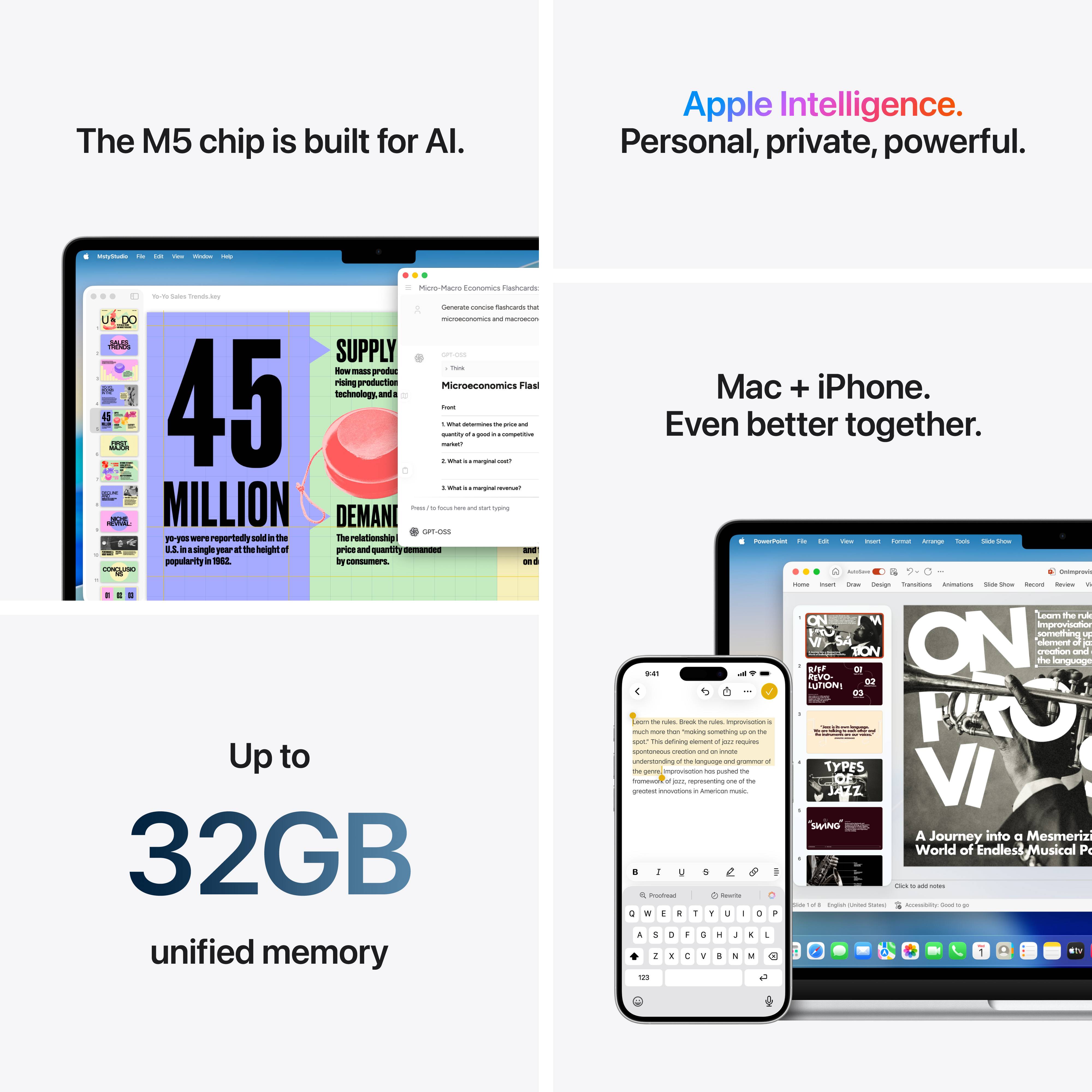 Portátil Apple MacBook Air 13" Chip M5 CPU 10-Core GPU 10-Core 16GB 1TB SSD Meia-noite - Imagem 8