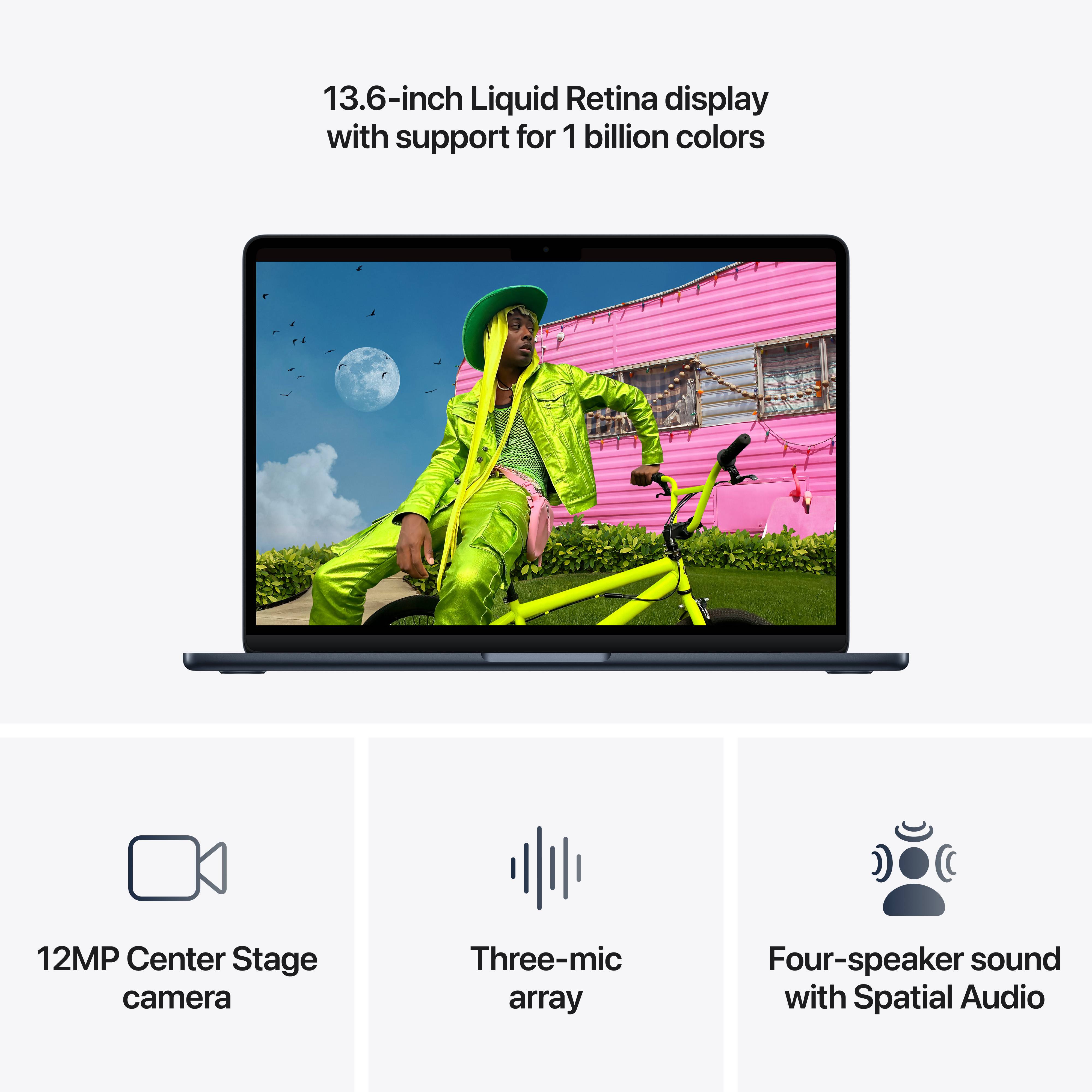 Portátil Apple MacBook Air 13" Chip M5 CPU 10-Core GPU 10-Core 16GB 1TB SSD Meia-noite - Imagem 5